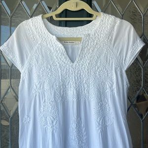 Pure white embroidered Roller Rabbit Tunic